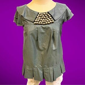EUC Erica Davies Silk Baby Doll Top - S